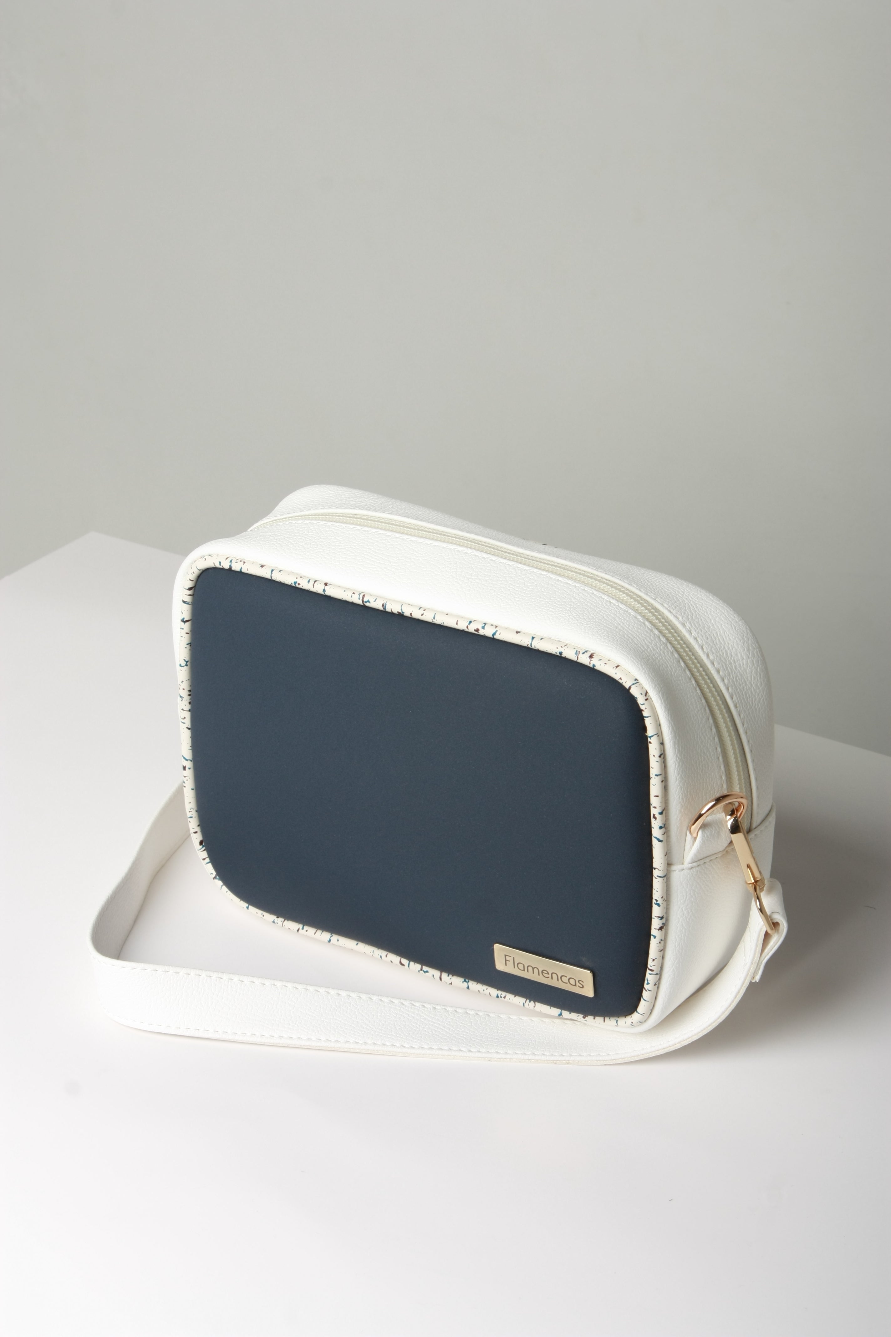 Bandolera Praga Blanco x Azul